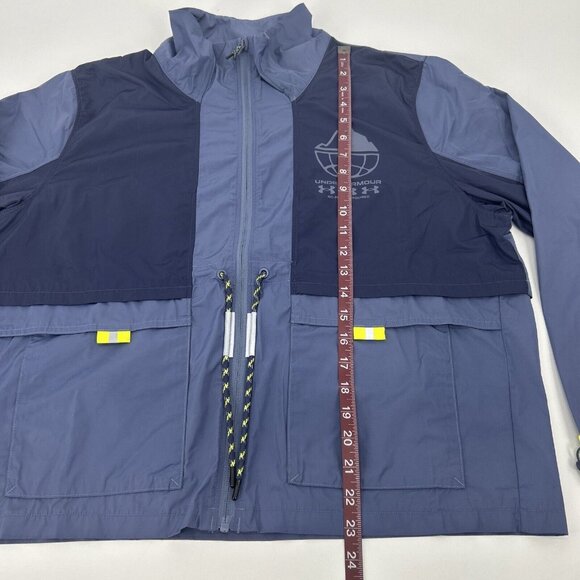 Under Armour Jacket Women's S Bluish Gray Full Zip UA Run Storm Trail Hiking NEW - Picture 7 of 10